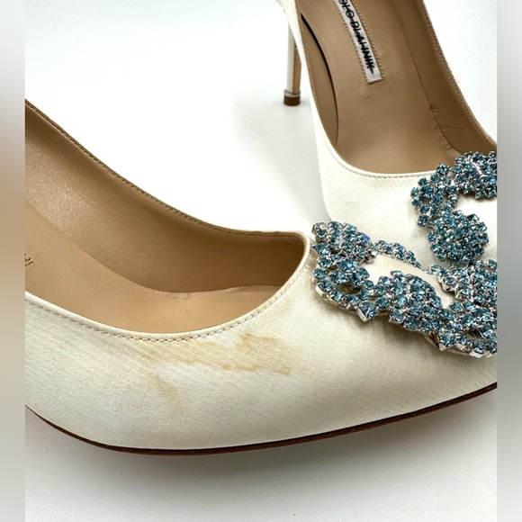Manolo Blahnik Hangisi 70mm leather pumps - Picture 6 of 8